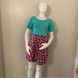 Mokuyobi Baby Doll Mango Tango Print Dress Size XS